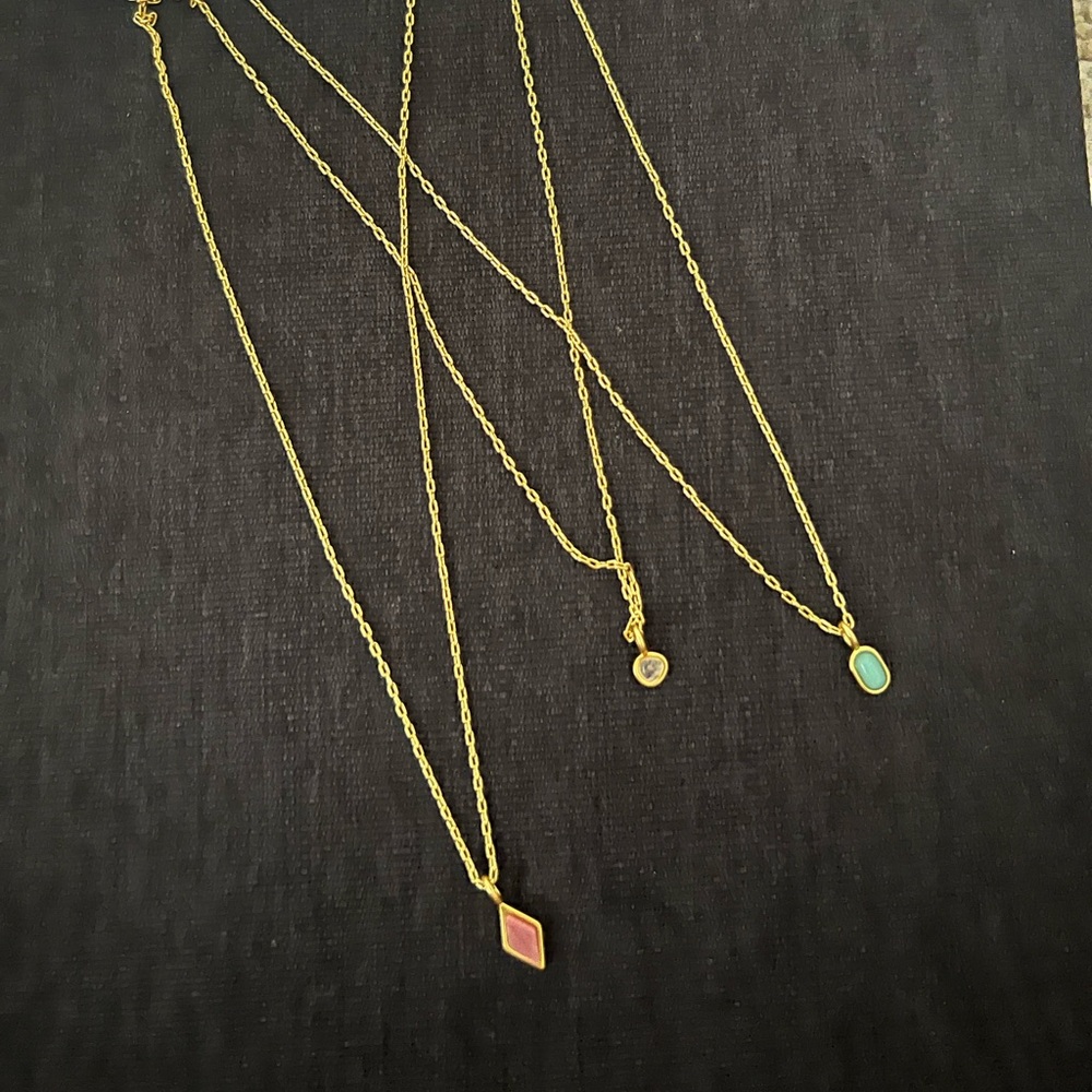 NWT: Madewell Stone Collection Three-Pack Necklace Set